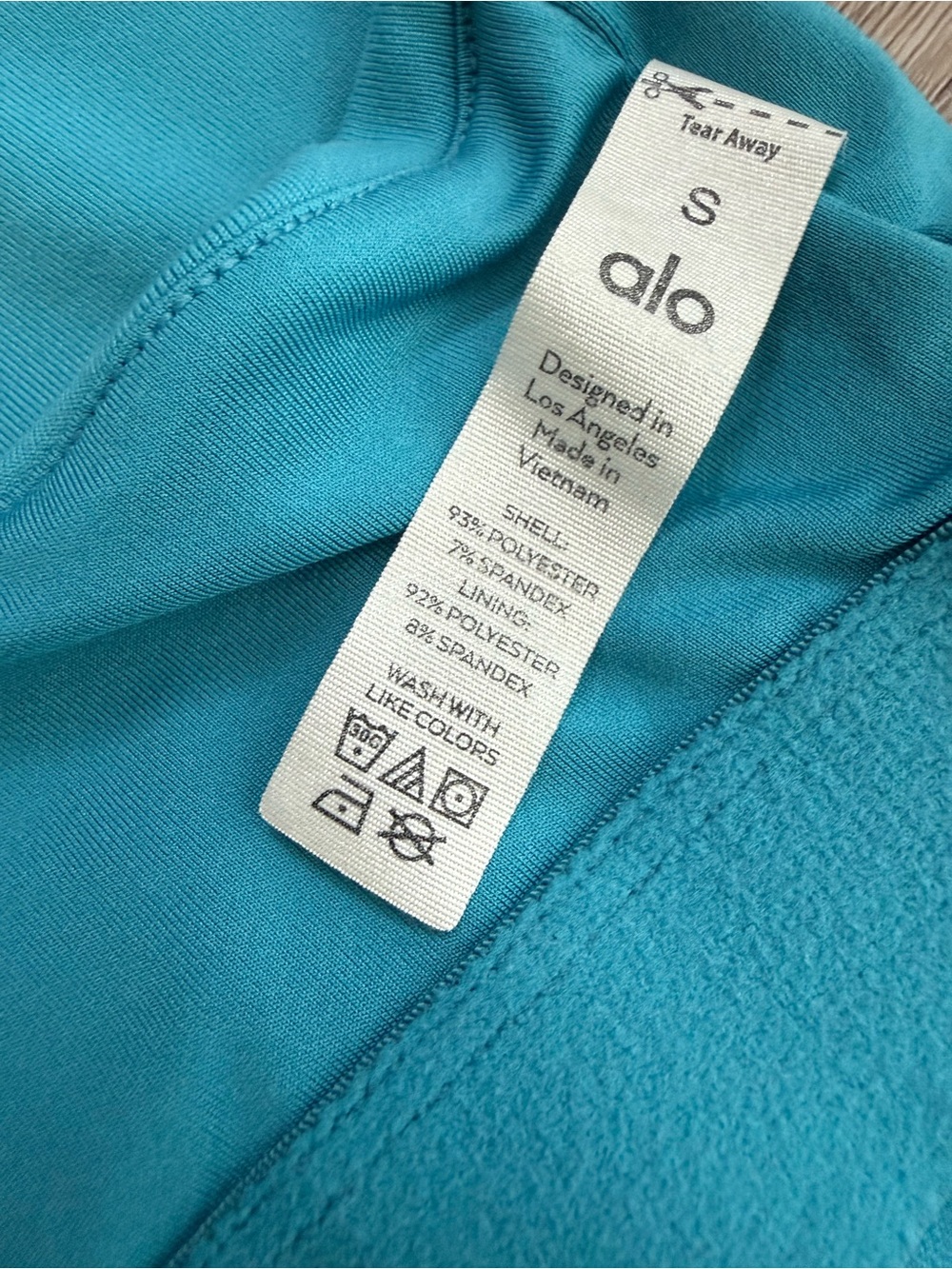 Alo Yoga Real Bra Tank Aqua Size S Racerback Activewear Top - Picture 4 of 7